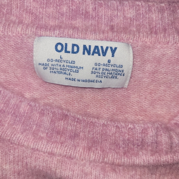Old Navy Pink Ombre Wool Blend Crew Neck Sweater L - Picture 6 of 6